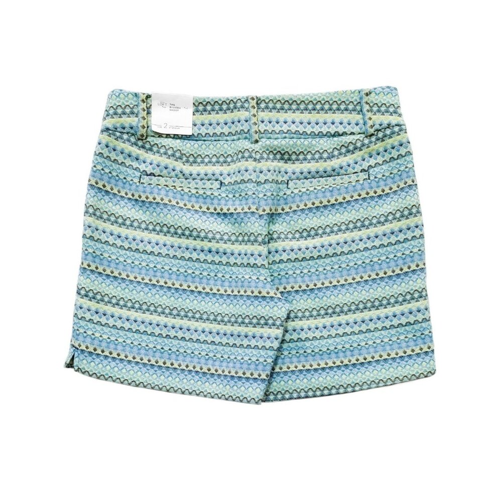 NWT LOFT Geo Jacquard Riviera Shorts Size 2 Womens XS 6 Inch New - Picture 6 of 9